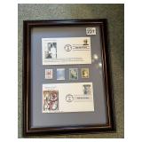 15X11 FRAMED DR THEMED US POSTAL STAMPS