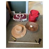 CHRISTMAS LIGHT REEL, UPHOLSTERED BASKET, SUN