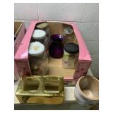 ASSORTED PLANNERS AND JARS WITH LIDS