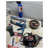 JB WELD CORDED DRILL, CAULKING GUNS, TAPE