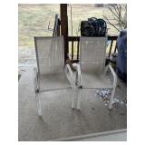 2 PATIO CHAIRS, SOME RUST