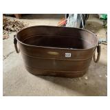 SMITH AND HAWKEN DOUBLE HANDLED OVAL COPPER BOILER