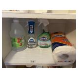 FULL DAWN POWER WASH, CLOROX, VINEGAR, PAPER