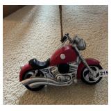 CERAMIC MOTORCYCLE BIRD HOUSE, NEW WITH TAG