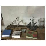PHOTO ALBUM, CANDLE HOLDERS