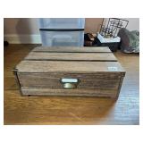 RUSTIC WOOD DESKTOP DRAWER UNIT