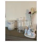LEAD CRYSTAL CROSS, SNOWMAN AND CHILDREN
