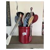 MAINSTAYS CROCK STUFFED WITH KITCHEN UTENSILS