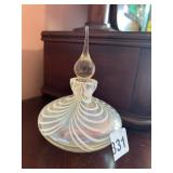 ART GLASS PERFUME BOTTLE WITH STOPPER