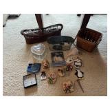 CHRISTMAS ORNAMENTS, HEART SHAPED GLASS BOX,