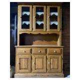 FLAT WALL FARM CABINET WITH GLASS DOOR TOP TWO