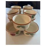 FRANCISCAN "APPLEï¿½ 11 INDIVIDUAL BAKERS / CUSTARD