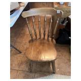 KITCHEN CHAIR, NEEDS REFINISHED BUT STURDY