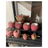 APPLE SALT PEPPER TEAPOT AND MUGS