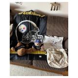 STEELERS FLAG, HARLEY DAVIDSON PLUSH BEARS,