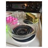 CERAMIC CORN DISHES, JELLO JIGGLER EGGS,