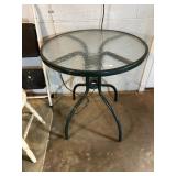 GLASS TOP SIDE TABLE