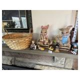 HAND PAINTED EASTER RABBITS, BEARS AND CHILDREN