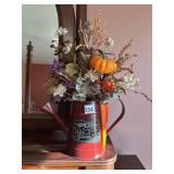 AUTUMN FLOWER ARRANGEMENT IN DECORATIVE WATERING