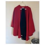 PETER JAMES WOOL AND CASHMERE WRAP AND BLACK