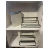 TUPPERWARE STORAGE AND 2 THREE TIER CABINET