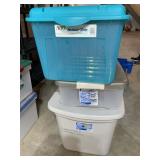 TWO CLEAR STORAGE CONTAINERS ONE BY CORNERSTONE