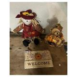 TEDDY BEAR TIN TEA LIGHT HOLDER, PLUSH SCARECROW,
