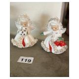1958 HOLT HOWARD ANGEL SALT AND PEPPER SHAKERS,