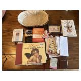 ANGEL PHOTO ALBUM, BASKET, RELIGIOUS BOOKS