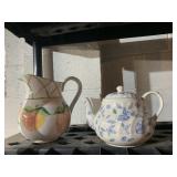 BLOCK TEAPOT AND PITCHER