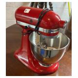 BRIGHT RED KITCHEN AIDE ARTISAN MIXER, INCLUDES