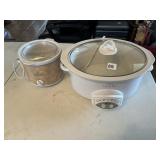 LARGE AND SMALL CROCK POTS
