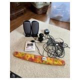 DELL SPEAKERS, MEMORY CARDS, WEB CAM, WRIST REST