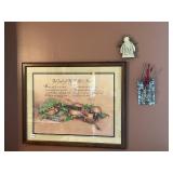 FRAMED RELIGIOUS PRINT, WALL ACCENTS