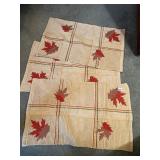 4 AUTUMN THEME THROW RUGS