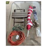 FOLDING PLASTIC SIDE TABLE, AMERICAN FLAG,