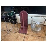 K CUP RACK, WOOD PAPER TOWEL HOLDER, PAMPERED
