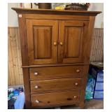42X22X63 ARMOIRE WITH CABINET AND INTERIOR SHELF