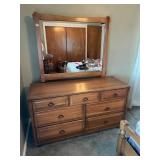 35X20X68 7 DRAWER DRESSER WITH ATTACHED MIRROR