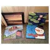 FRAMED PRINT AND ORIGINAL ART WORKS