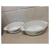 TWO GLASS BAKE MADE IN USA BAKING DISHES