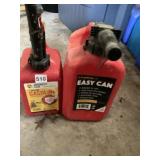 TWO GAS CANS WITH SPOUTS