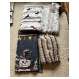 FLEECE THROW BLANKETS, SNOWMAN TAPESTRY THROW,