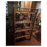 BAMBOO SHELF FOLDS UP LOOKS LIKE SOMEONE TRIED TO