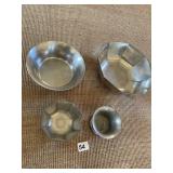 PEWTER SERVING BOWLS FOR ASSORTED