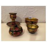 RUSSIAN BOWL CANDLE HOLDER IN COVERED BOX
