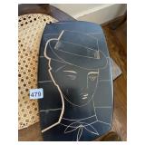 WALL PLAQUE CARVED W/ TILTED HAT