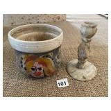 STONE TWISTED CENTER BASE CANDLESTICK, ARTIST