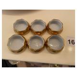 6 GERMANY GOLD SALT DISHES