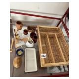 COVERED MUSHROOM, ORGANIZER BIN, CHEESE PORCELAIN